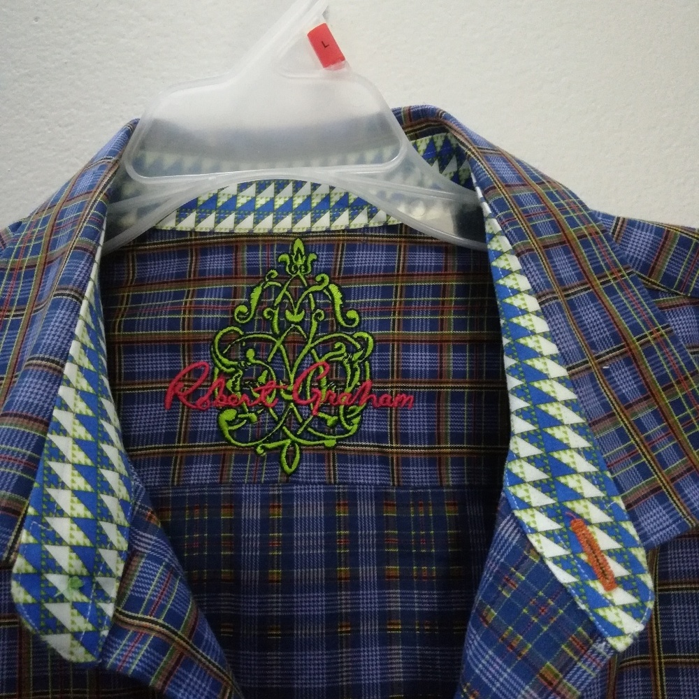 Robert Graham long sleeve dress shirt size L